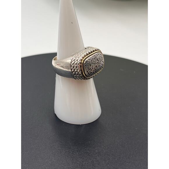 Alwand Vahan 925 sterling silver 14k diamond cluster cocktail statement Ring 7.2 - Picture 5 of 15